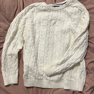 Land’s End Drifter cable knit cotton sweater
